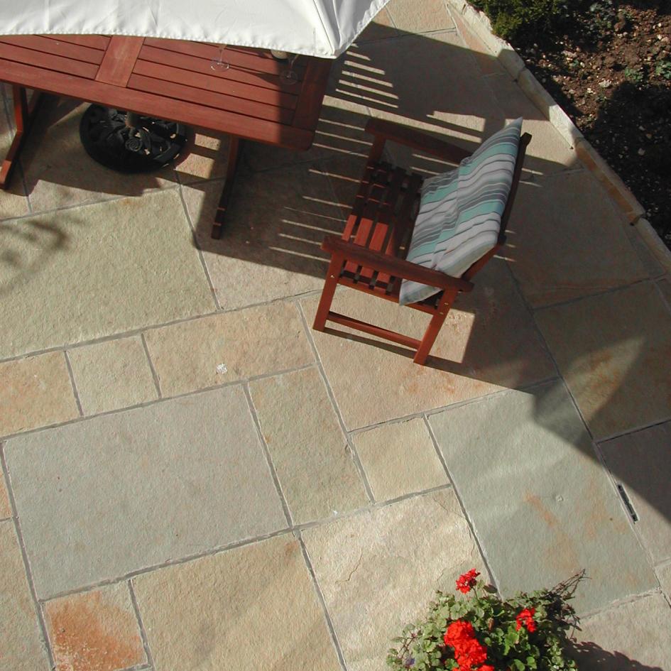 Bradstone Natural Limestone Paving Honeymede is distinguished by its natural veining and unique texture and profile.