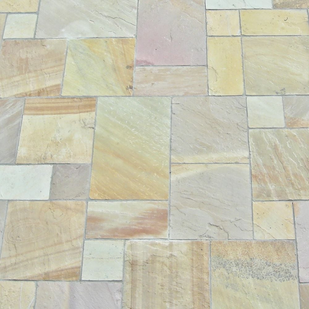The beautiful natural variation on the Bradstone Fossil buff is shown clearly