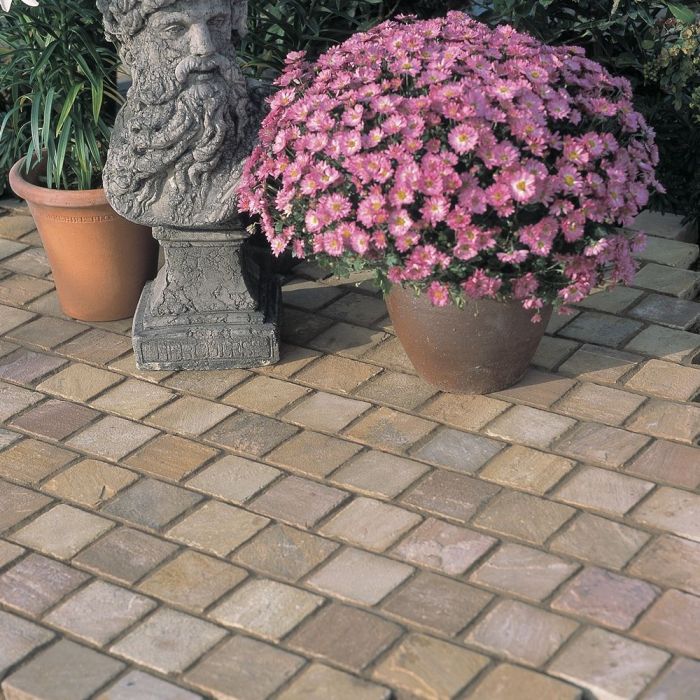 BRADSTONE REAL SANDSTONE GARDEN STEPPING STONES  fossil buff CLEARANCE PRICE 